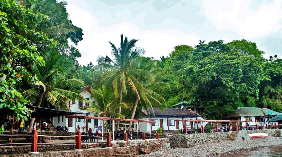 Front view of the resort
