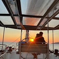 2023 Santorini Sunset Luxury Sailing Catamaran Cruise with BBQ, drinks ...