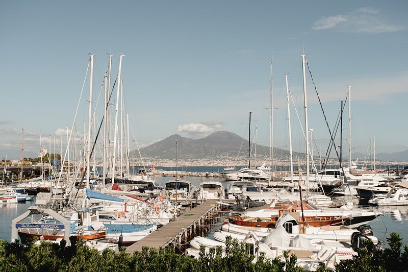 Yachts docked in Naples, Italy