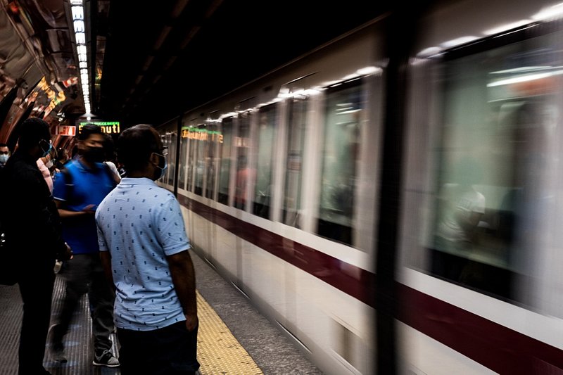 People waiting for the metro in Rome