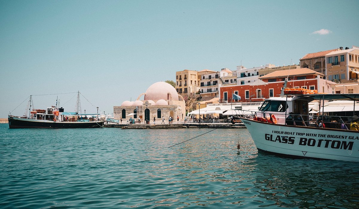 Boat docked at Crete in Greece