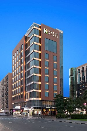 Hyatt Place Dubai Baniyas Square in Dubai, image may contain: City, Office Building, Urban, Condo
