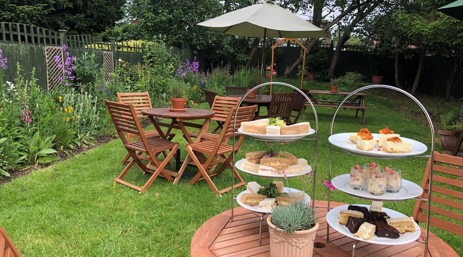 Afternoon tea in our garden 