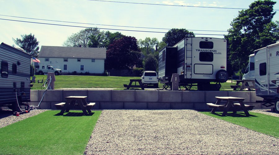Newly renovated seasonal sites with 30 and 50 amp electric hookup.