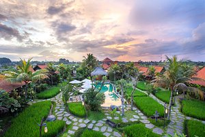 Arya Arkananta Resort & Spa in Ubud, image may contain: Resort, Hotel, Building, Architecture