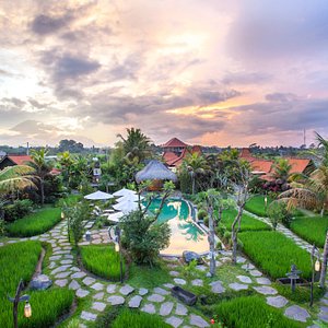 Arya Arkananta Resort & Spa in Ubud, image may contain: Resort, Hotel, Building, Architecture