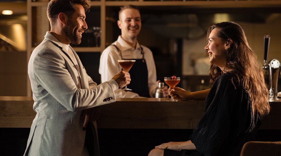 Cocktails at the bar
