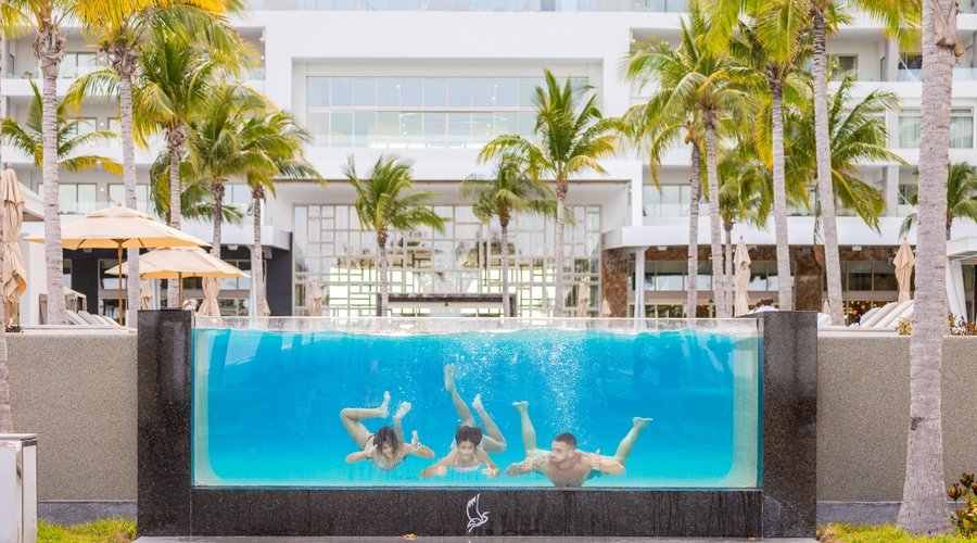 Family time at our main swimming pool
