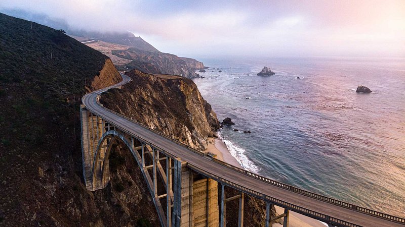 Bixby Bridge at Sunset, Big Sur, California 