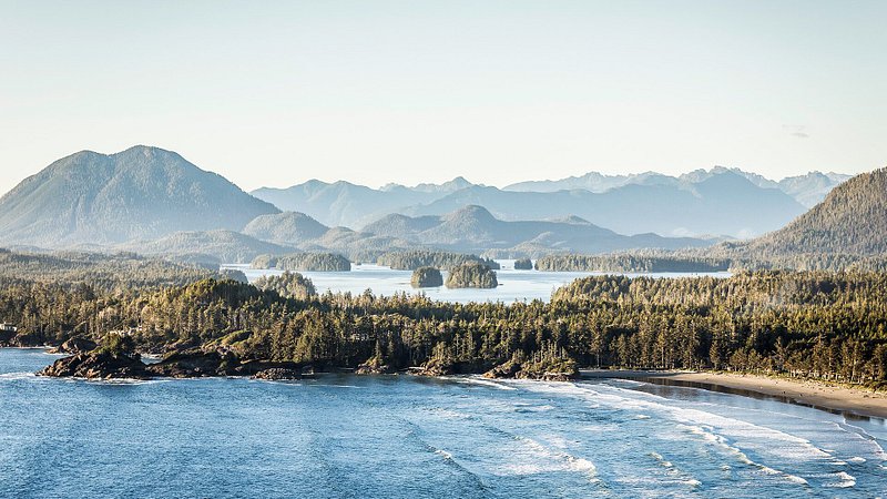 Elevated coastal landscape in Pacific Rim National Park, Vancouver Island 