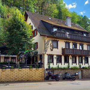 The hotel and the terrace.
