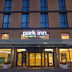 Park Inn by Radisson Pulkovo Airport St. Petersburg in St. Petersburg, image may contain: Hotel, Building, Lighting, Office Building