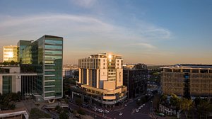 Radisson Blu Gautrain Hotel, Sandton Johannesburg in Sandton, image may contain: City, Condo, Urban, Office Building