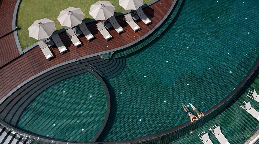 Main swimming pool where you can see Chalong Bay View