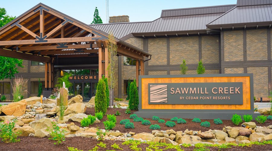 Resort entrance.