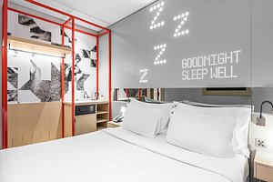 Studio M Arabian Plaza in Dubai, image may contain: Dorm Room, Furniture, Bedroom, Interior Design