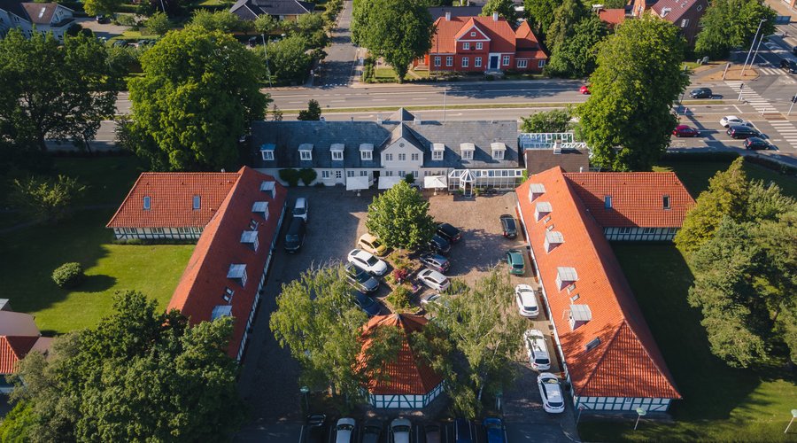 Hotel Knudsens Gaard from above