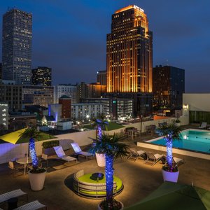 Spectacular Night Skyline from Heated Rooftop Pool