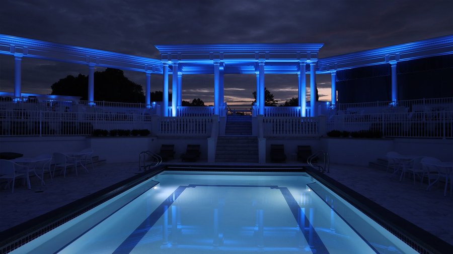 The Roman Bath at night