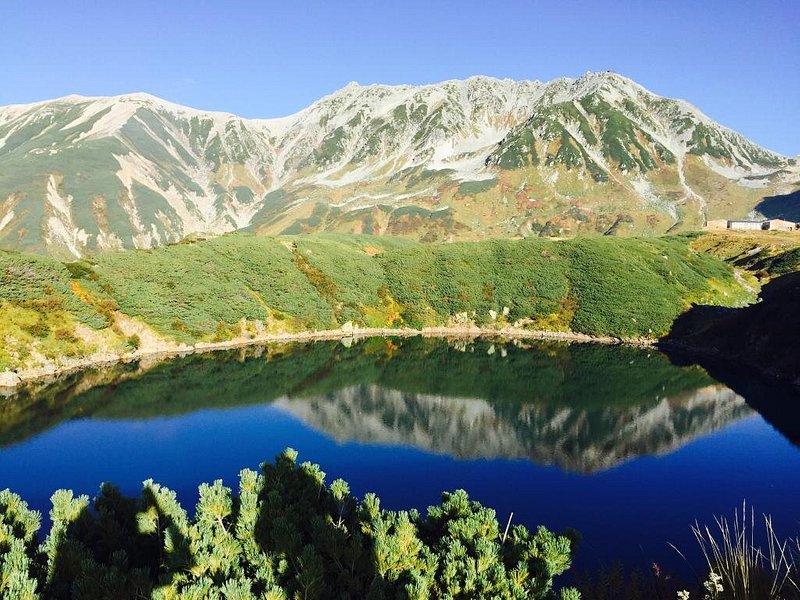 Snow melting on the mountain tops