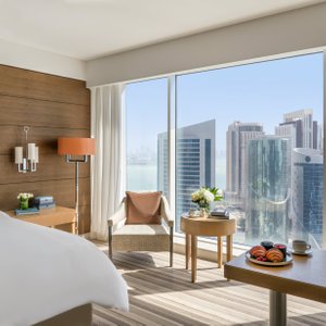 Spacious guestrooms with city view