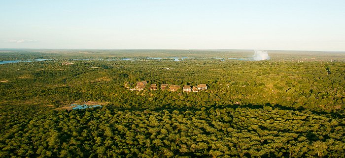 Aerial Shot of Victoria Falls Safari Lodge Estate 