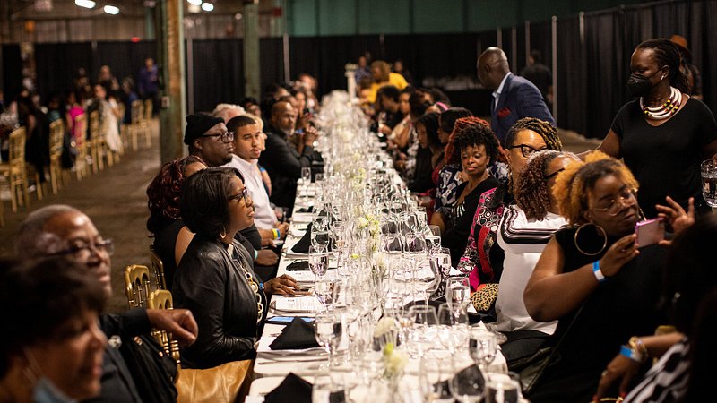 Diners at the Black Stork Wine Dinner at the BayHaven Food and Wine Festival in Charlotte, NC