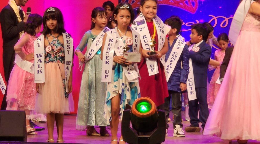 Naeva won the title Mr & Miss Kids icon Kathmandu. 