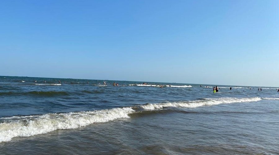 the blue waters of the Black Sea. 