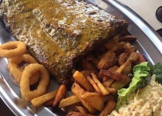 5 styles ofvthe most Beautiful  smoked American ribs.  Smoked slowly & fresh most days in a unique American smoker.