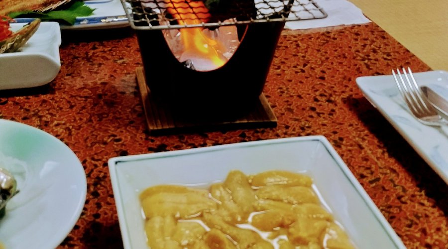 エゾアワビの炙り焼きです。
