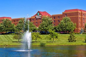 Embassy Suites by Hilton Lexington / UK Coldstream in Lexington, image may contain: Fountain, Water, Grass, Pond