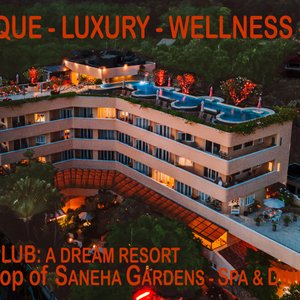Aerial View of Pacific Club Resort which is built on top of Saneha Gardens Dining and Spa