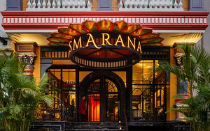 Smarana Hanoi Heritage in Cau Giay, image may contain: Hotel, Building, Restaurant, Cafe