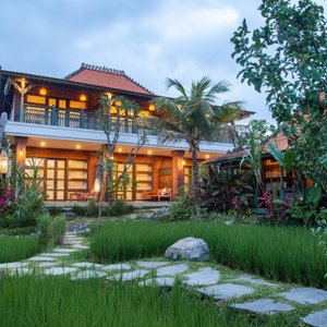 Arya Arkananta Resort & Spa in Ubud, image may contain: Resort, Hotel, Building, Architecture