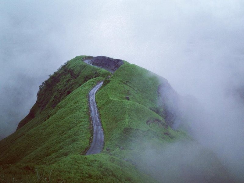 Cloudy mountain also known as the road in the sky