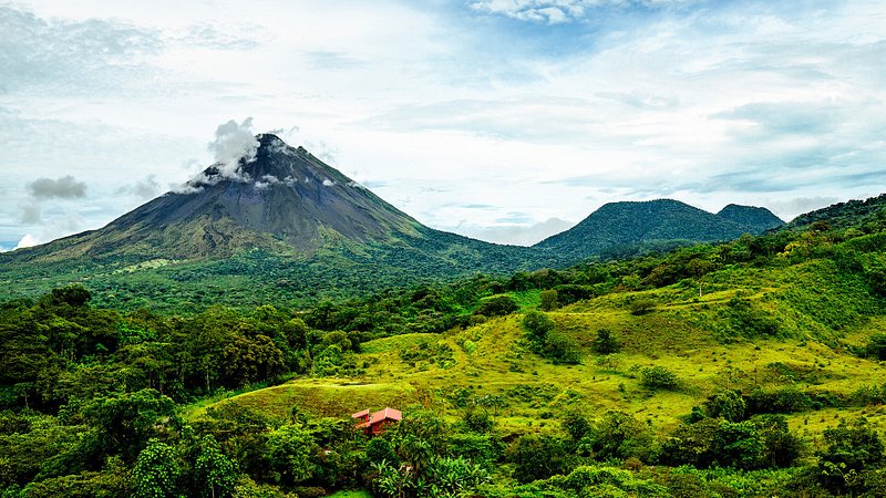 Arenal volcano and Cerro Chato in Costa Rica