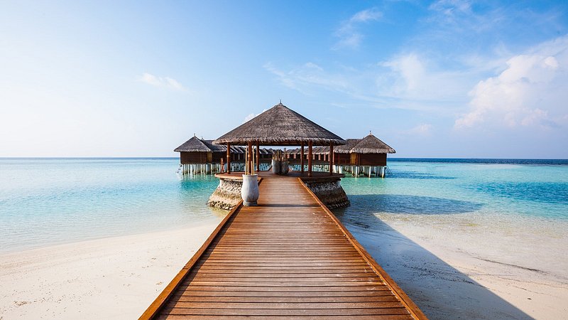 Overwater bungalow in the Maldives