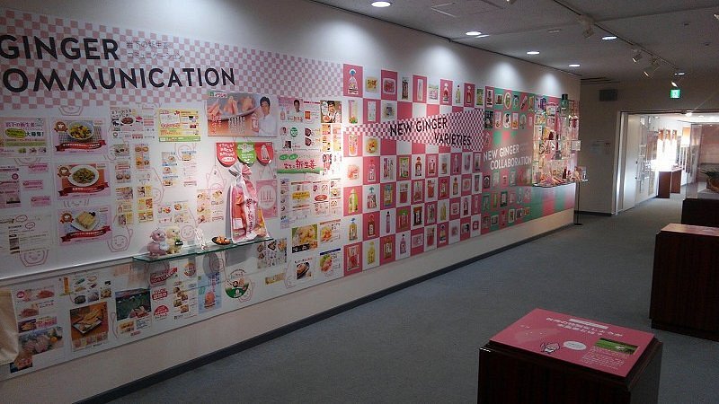 A wall in 岩下の新生姜ミュージアム