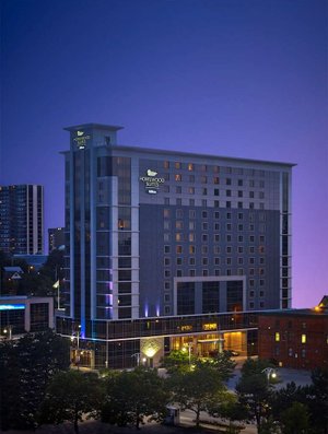 Homewood Suites by Hilton Hamilton, Ontario, Canada in Hamilton, image may contain: Office Building, Urban, City, Cityscape