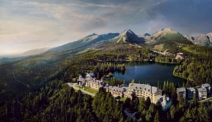 Grand Hotel Kempinski High Tatras in Strbske Pleso, image may contain: Lake, Outdoors, Nature, Water
