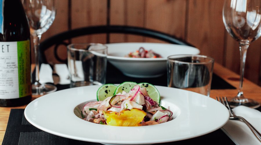 Ceviche de Dorada y Langostino