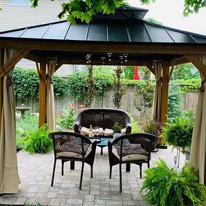 Garden and gazebo for guests