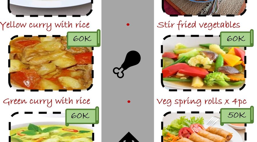 Asian menu