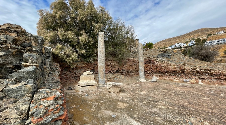 The site nestles on a hillside
