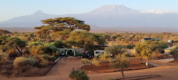 Tulia Amboseli Safari Camp and Mt Kilimanjaro.