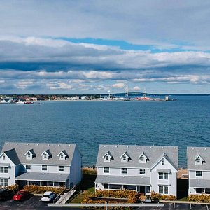 Clearwater Lakeshore Motel in Mackinaw City, image may contain: Waterfront, Scenery, Pier, Harbor