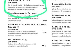 Cardápio