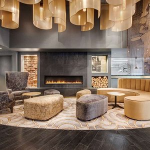 vibe hotel hobart lobby fireplace