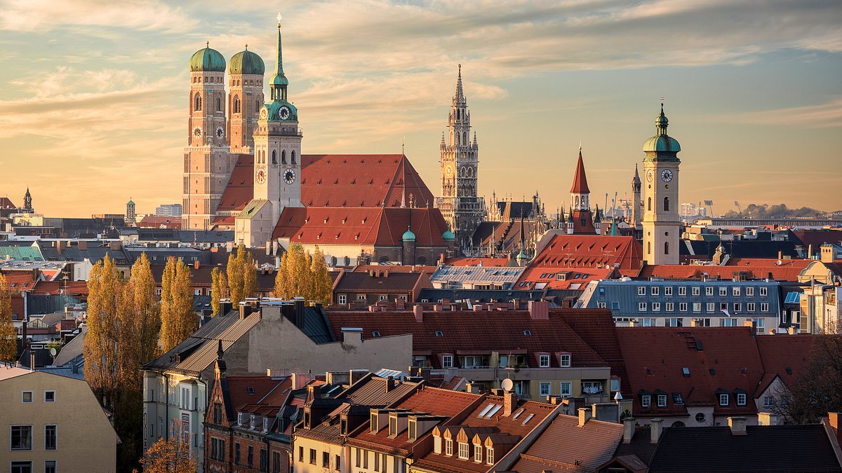 Cityscape of historical center, Munich, Germany